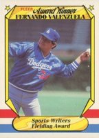 1987 Fleer Award Winners #40 Fernando Valenzuela Baseball Card