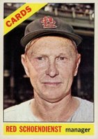 1966 Topps #76 Red Schoendienst Baseball Card