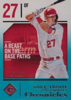 2018 Panini Chronicles #47 Mike Trout Teal Baseball Card