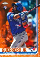 2019 Topps Chrome #201 Vladimir Guerrero Jr. Orange Refractor Baseball Card