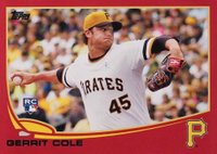 2013 Topps Update #US150 Gerrit Cole Yellow Hat-Target Red Border Baseball Card