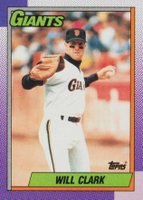 1990 Topps #100 Will Clark Baseball Card