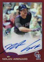 2013 Topps Chrome #78 Nolan Arenado Autograph-Red Refractor Baseball Card