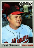 1970 Topps #148 Earl Weaver Baseball Card