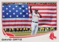 2013 Topps #595 David Ortiz Giving Speech Baseball Card