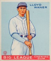 1933 Goudey #164 Lloyd Waner Baseball Card