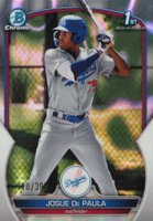 2023 Bowman Chrome Prospects #BCP111 Josue de Paula Lava Refractor Baseball Card