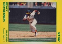 1990 Star Henderson #7 Rickey Henderson Career Info-1 Baseball Card
