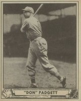 1940 Play Ball #109 Don Padgett Baseball Card