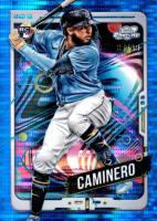 2024 Topps Chrome Cosmic #1 Junior Caminero Blue Moon Refractor Baseball Card