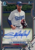 2021 Bowman Chrome Prospect Autographs #CPALR Luis Rodriguez Baseball Card