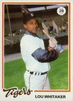 1978 Burger King Tigers #13 Lou Whitaker Baseball Card