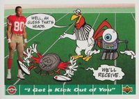 1992 Upper Deck Comic Ball 4 #59 I Get A Kick Out... Jerry Rice Football Card