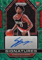 2022 Panini Prizm Rookie Signatures #RSISHA Shaedon Sharpe Green Choice Basketball Card