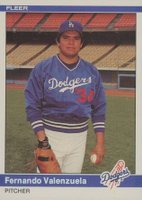 1984 Fleer #115 Fernando Valenzuela Baseball Card