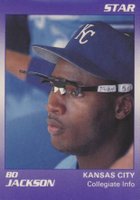 1990 Star Bo Jackson #5 Bo Jackson Collegiate Information Baseball Card
