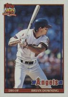 1991 Topps #255 Brian Downing Baseball Card