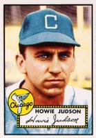 1952 Topps #169 Howie Judson Cream back Baseball Card