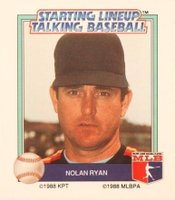 1988 Starting Line Up Talking Baseball # Nolan Ryan Baseball Card