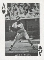 1969 Globe Imports Playing Cards # Willie Mays Ace of Hearts Baseball Card
