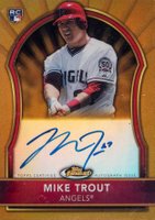 2011 Finest #84 Mike Trout Gold Refractor-Autograph Baseball Card