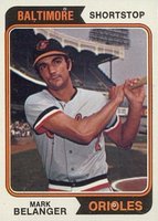 1974 Topps #329 Mark Belanger Baseball Card
