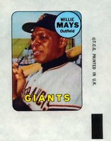 1969 Topps Decals # Willie Mays Baseball Card