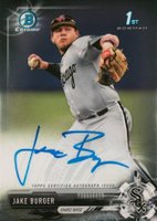 2017 Bowman Draft Chrome Draft Picks Autographs  #CDAJB Jake Burger Baseball Card