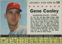 1961 Post Cereal #124 Gene Conley Hand Cut Baseball Card