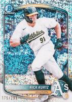 2025 Bowman Chrome Prospects #BCP114 Nick Kurtz Speckle Refractor Baseball Card