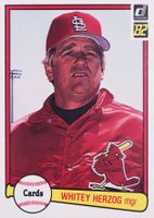 1982 Donruss #190 Whitey Herzog Baseball Card