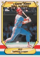 1987 Fleer Award Winners #36 Mike Schmidt Baseball Card