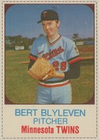 1975 Hostess #74 Bert Blyleven Hand Cut Baseball Card