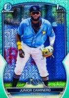 2023 Bowman Mega Box Chrome #61 Junior Caminero Aqua Baseball Card