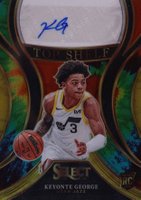 2023 Panini Select Top Shelf Signatures #TSSKEY Keyonte George Tie-Dye Prizm Basketball Card