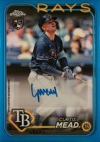 2024 Topps Chrome Update Chrome Baseball Update Series Autographs #ACCME Curtis Mead Blue Refractor Baseball Card