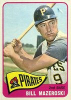 1965 Topps #95 Bill Mazeroski Baseball Card