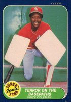 1986 Fleer #637 Terror On Basepaths Baseball Card