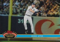 2021 Topps Stadium Club Chrome #76 Derek Jeter 1991 Stadium Club Baseball Card