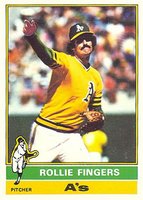 1976 Topps #405 Rollie Fingers Baseball Card