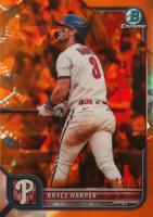 2022 Bowman Chrome Sapphire Edition #46 Bryce Harper Orange Baseball Card