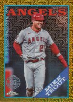 2023 Topps Silver Pack 1988 Chrome Promo #2T88C4 Mike Trout Series 2-Gold Baseball Card