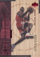 1998 Upper Deck Hardcourt Jordan Holding Court #J30 Michael Jordan Red Basketball Card