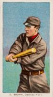 1909 White Borders Sovereign #55 George Brown Chicago-Correct spell Browne Baseball Card
