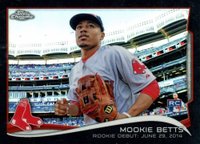 2014 Topps Chrome Update #MB-46 Mookie Betts Black Refractor Baseball Card