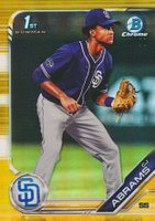 2019 Bowman Draft #BDC85 CJ Abrams Chrome-Fielding-Gold Refractor Baseball Card