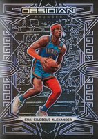 2022 Panini Obsidian #39 Shai Gilgeous-Alexander Electric Etch Purple Basketball Card