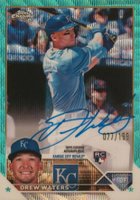 2023 Topps Chrome Rookie Autograph #RADW Drew Waters Aqua Wave Baseball Card