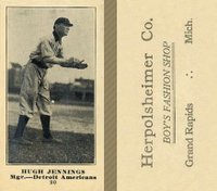 1916 Herpolsheimer Co. #90 Hugh Jennings Baseball Card