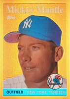 2010 Topps Mantle Factory Set #1 Mickey Mantle Chrome-Gold Refractor Baseball Card